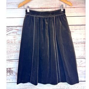 Vintage 90s Whimsigoth Fairy Grunge Lanz Velvet Skirt S Black A Line Witchy‎